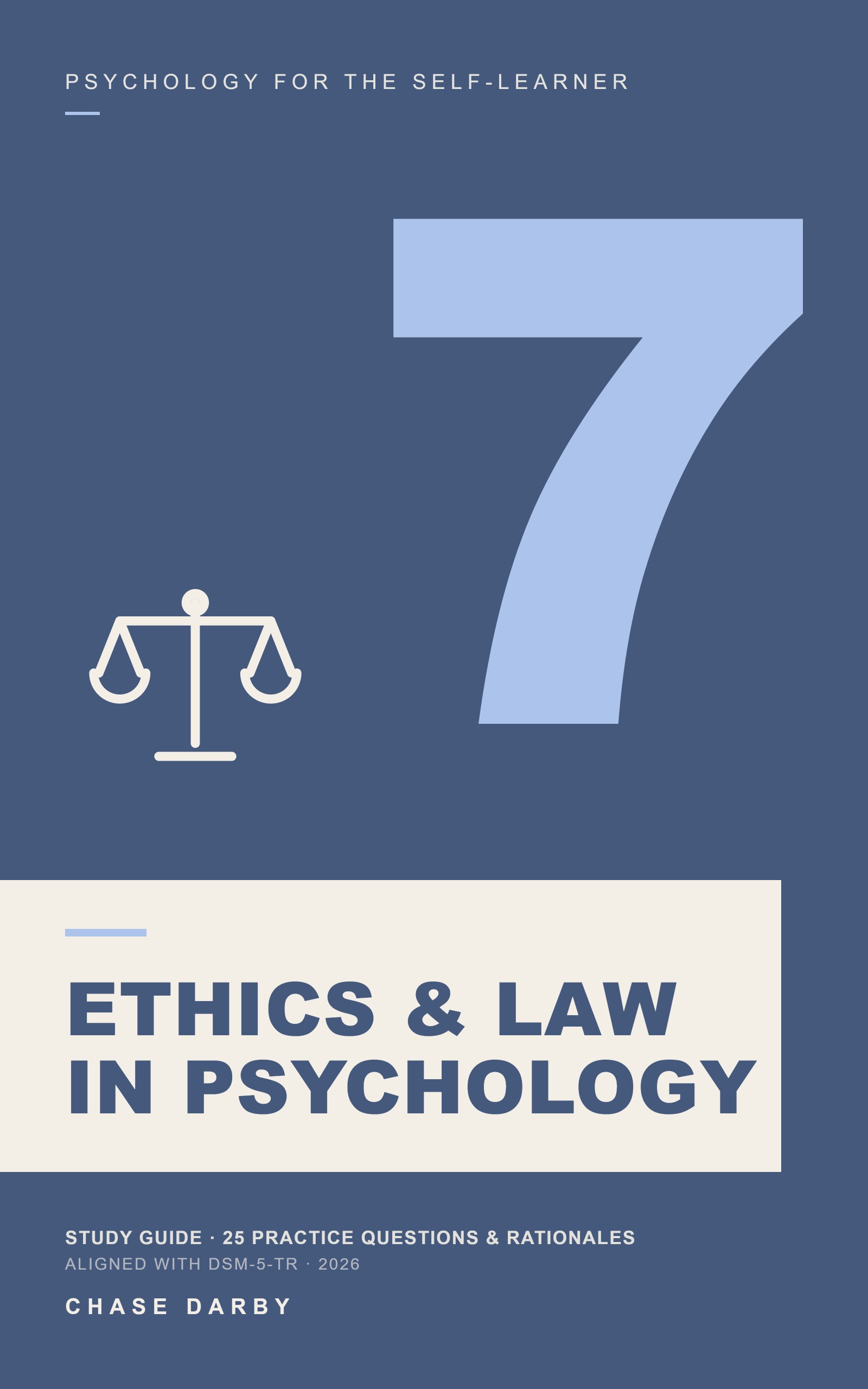 Volume 7 — Ethics & Law in Psychology